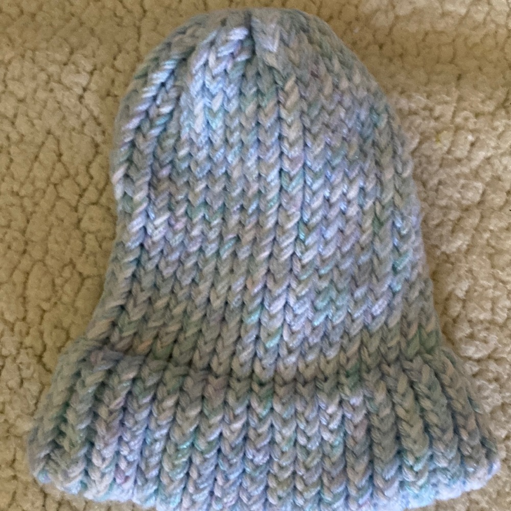 Light blue knitted hat